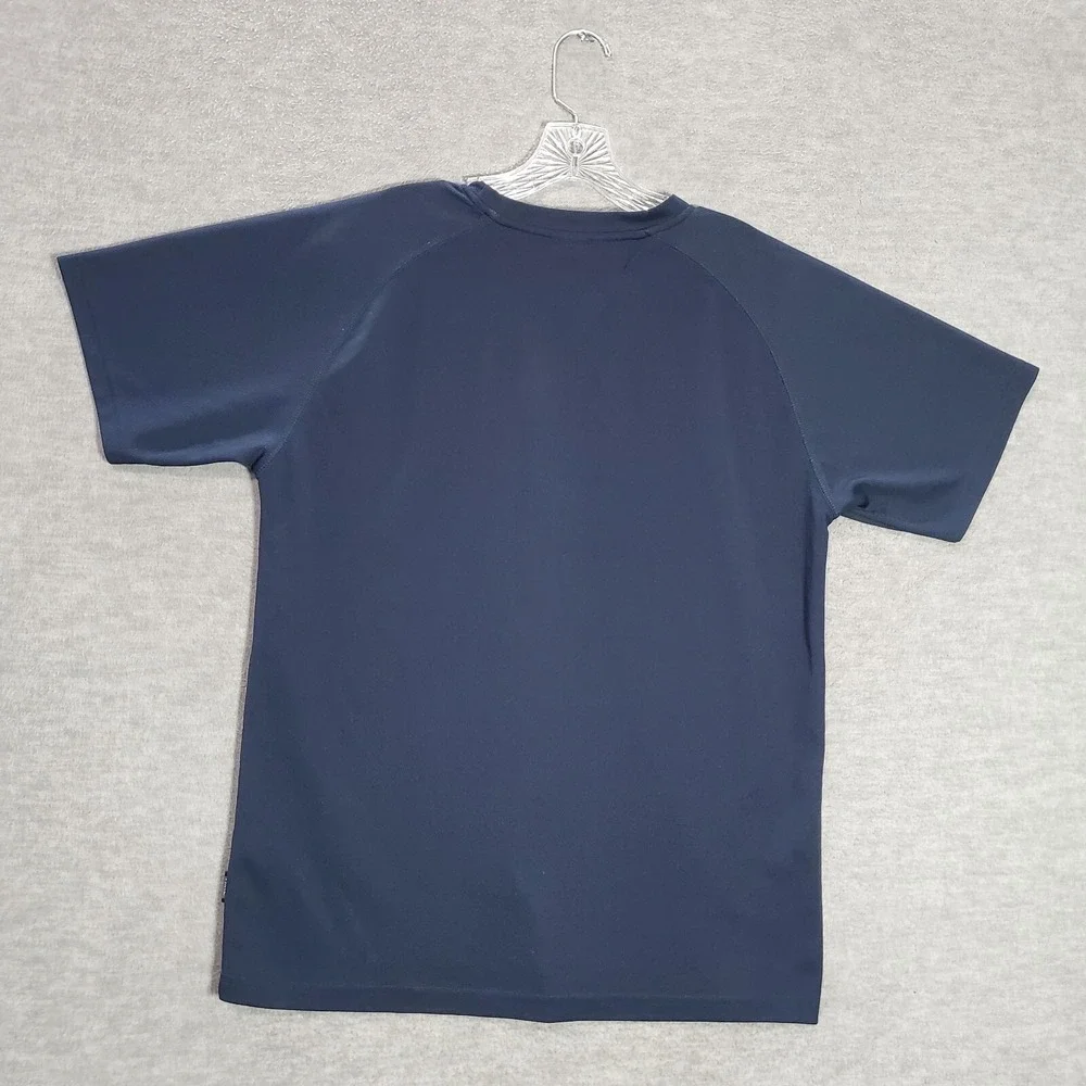 VINTAGE Nike Men Shirt Large Blue‎ Mesh Logo Embroidered Short Sleeve 90s